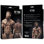 Harnais corps homme jockstrap cuir vegan — détail produit