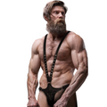 Harnais homme en cuir vegan forme en V — vue principale