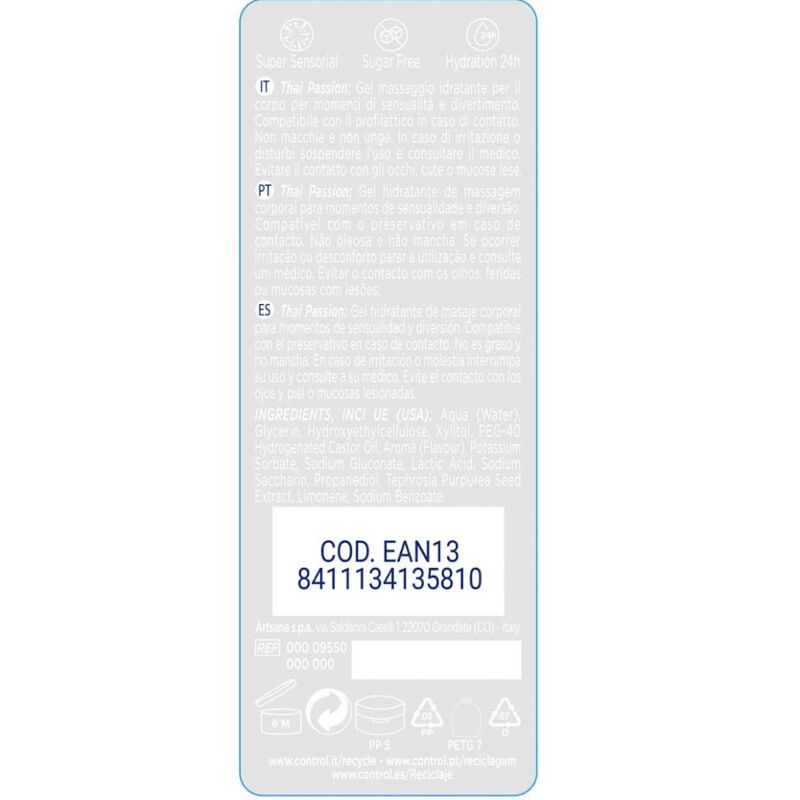 Gel de massage 2 en 1 Control Thai Passion 200 ml — détail produit
