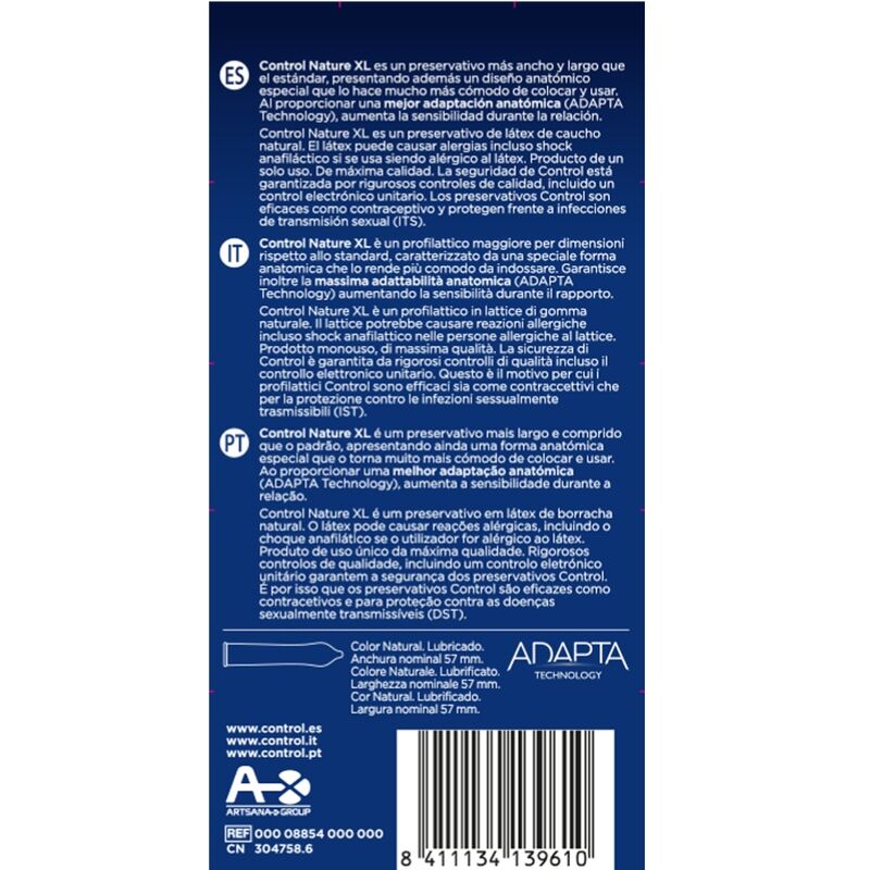Préservatifs XL transparents latex naturel 12 unités — détail produit