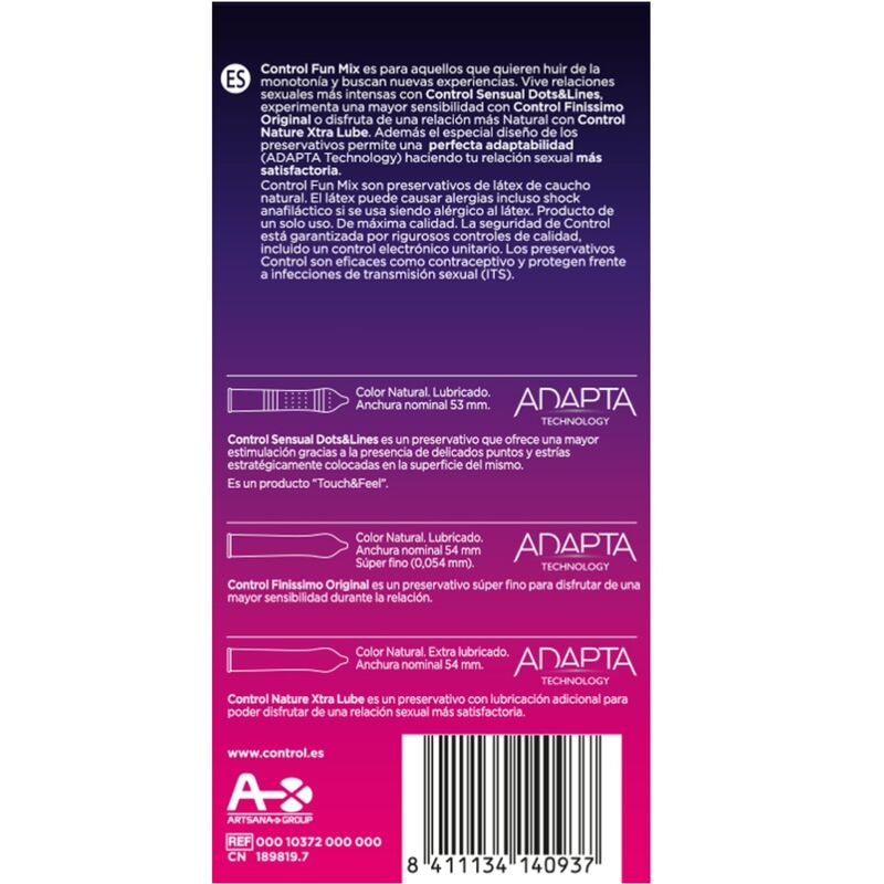 Préservatifs Feel Fun Mix Control 6 unités — détail produit