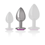 Plug anal bijou en métal avec pierre en cœur — détail produit 4
