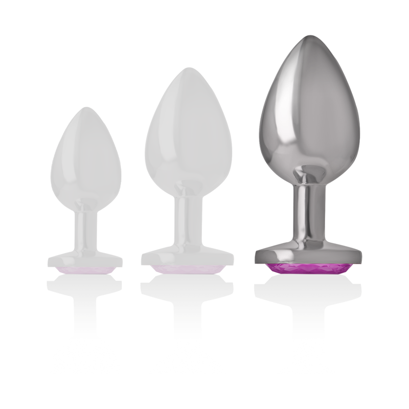 Plug anal bijou en métal avec pierre en cœur — comparatif dimensionnel 4