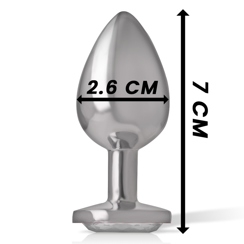 Plug anal bijou en métal avec pierre en cœur — vue de dos