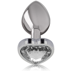 Plug anal bijou en métal avec pierre en cœur — packaging fournisseur