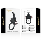 Anneau vibrant en silicone submersible noir et or — détail base