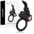 Anneau vibrant en silicone submersible noir et or — vue principale