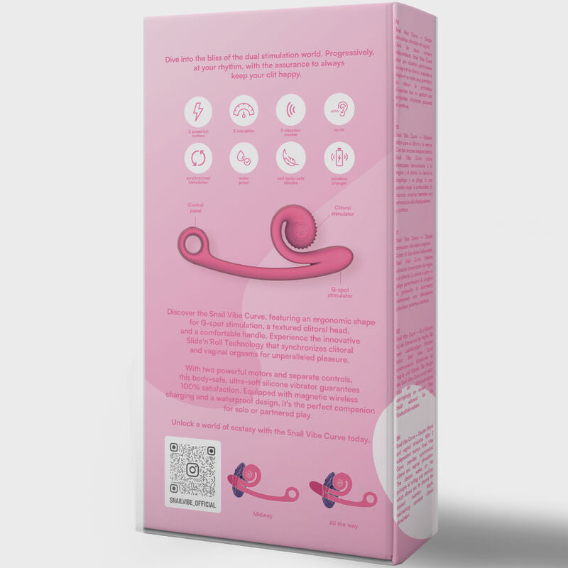 Vibromasseur double stimulation point G et clitoris — détail texture surface