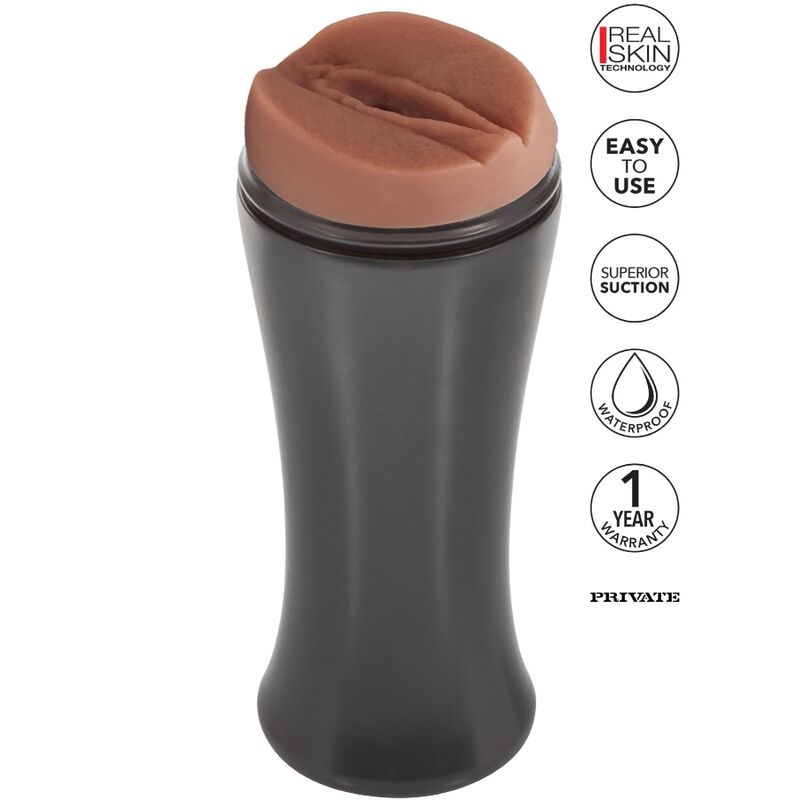 Masturbateur compact discret coloris bonbon Senorita — détail texture surface