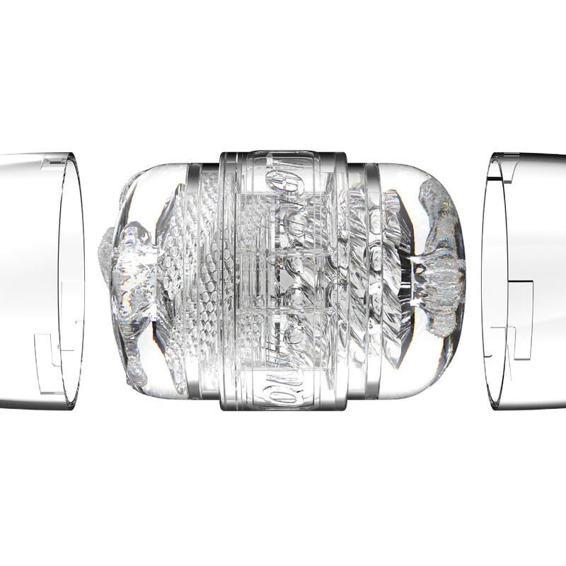 Masturbateur Mia : plaisir compact et transparent — détail produit