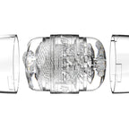 Masturbateur Mia : plaisir compact et transparent — détail produit