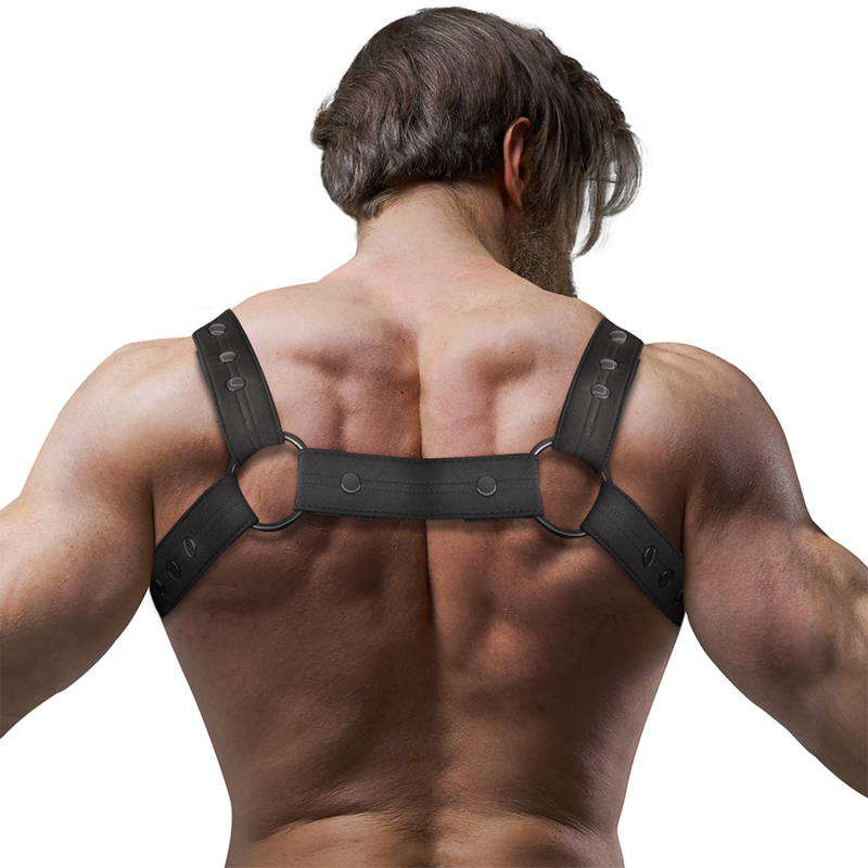 Harnais de sport homme réglable en néoprène — vue de profil