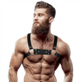 Harnais de poitrine bulldog éco-cuir pour homme — vue principale
