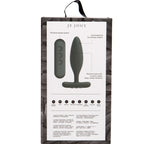 Plug anal vibrant en silicone Vesta noir — détail texture surface