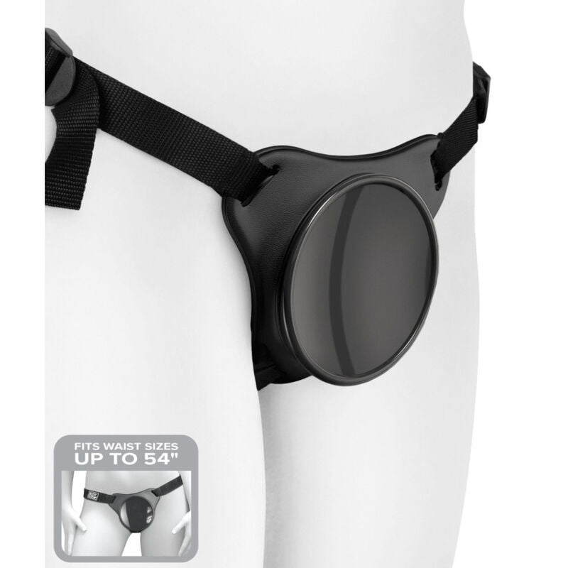 Harnais Body Dock porté à la taille, vue rapprochée sur la plaque à ventouse noire