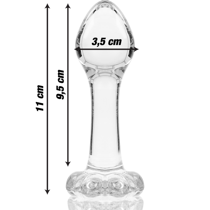 nebula series by ibiza plug anal modele 2 verre borosilicate clair 11 cm o 3 5 cm