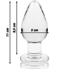 nebula series by ibiza plug anal modele 3 verre borosilicate transparent 11 cm o 5 cm
