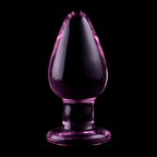 Plug anal modèle 3 verre borosilicate transparent 11 cm -o- 5 cm
