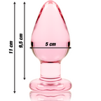 nebula series by ibiza plug anal modele 3 verre borosilicate transparent 11 cm o 5 cm