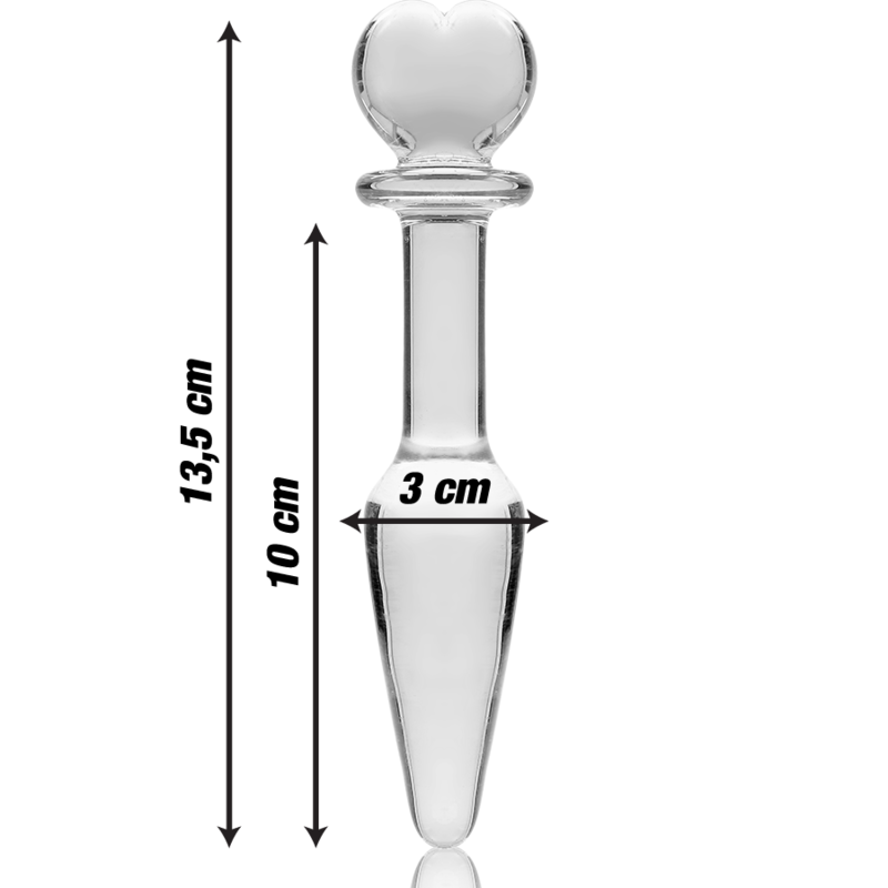 nebula series by ibiza plug anal modele 7 verre borosilicate clair 13 5 cm o 3 cm