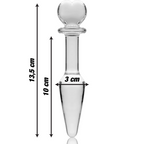 nebula series by ibiza plug anal modele 7 verre borosilicate clair 13 5 cm o 3 cm