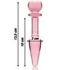 nebula series by ibiza plug anal modele 7 verre borosilicate clair 13 5 cm o 3 cm