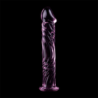 Modèle 12 gode en verre borosilicate clair 17 cm -o- 3.5 cm