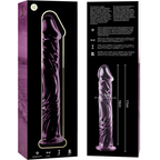 Modèle 12 gode en verre borosilicate clair 17 cm -o- 3.5 cm