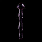 Modèle 13 gode en verre borosilicate clair 18 cm -o- 3.5 cm