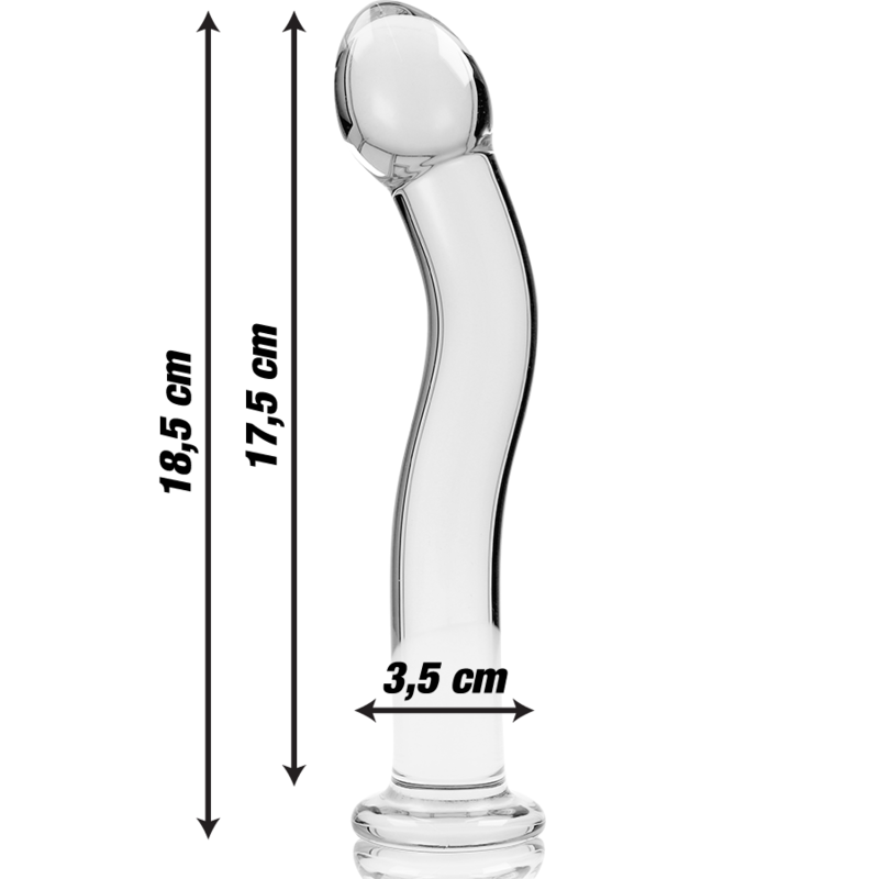 nebula series by ibiza modele 18 gode en verre borosilicate clair 18 5 cm o 3 5 cm