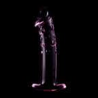 Modèle 19 gode en verre borosilicate clair 18.5 cm -o- 4 cm