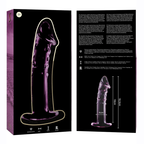 Modèle 19 gode en verre borosilicate clair 18.5 cm -o- 4 cm