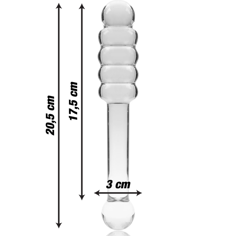 nebula series by ibiza modele 20 gode en verre borosilicate clair 20 5 cm o 3 cm