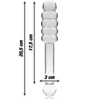 nebula series by ibiza modele 20 gode en verre borosilicate clair 20 5 cm o 3 cm