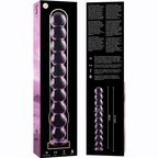 Modèle 22 gode en verre borosilicate clair 21.5 cm -o- 2.5 cm