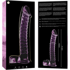 Modèle 23 gode en verre borosilicate clair 21.5 cm -o- 4 cm