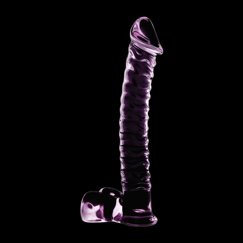 Modèle 23 gode en verre borosilicate clair 21.5 cm -o- 4 cm