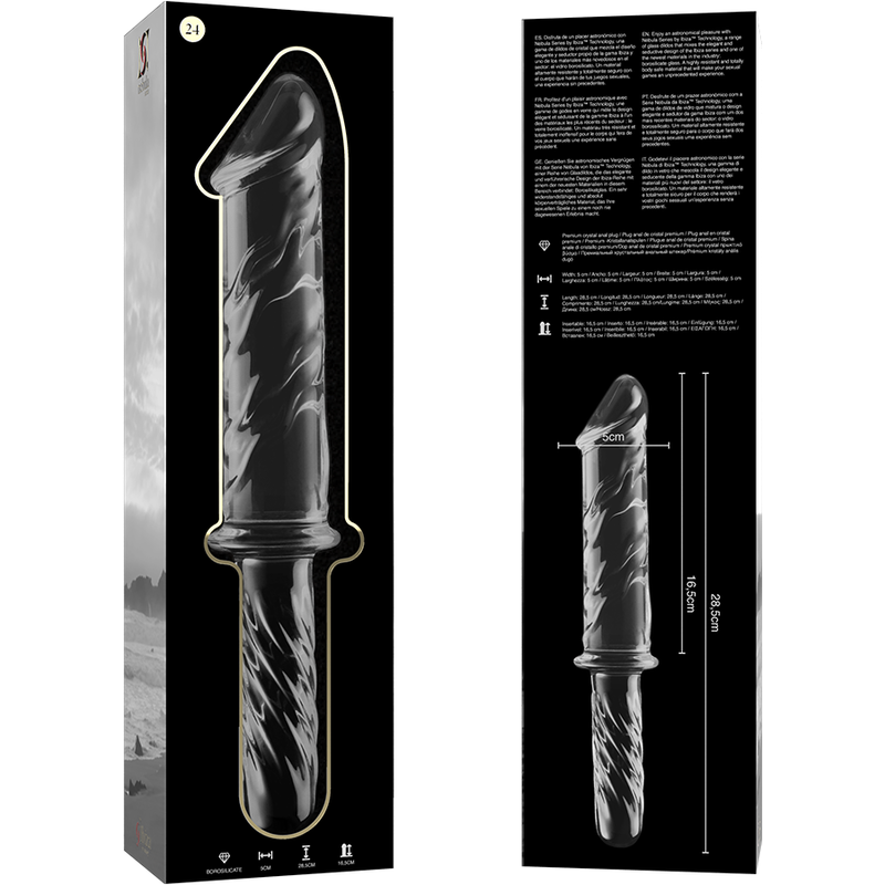 nebula series by ibiza modele 24 gode en verre borosilicate clair 28 5 cm o 5 cm