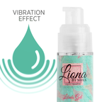 Gel stimulant intime effet vibrant ressenti — détail texture surface