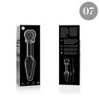 nebula series by ibiza plug anal modele 7 verre borosilicate clair 13 5 cm o 3 cm