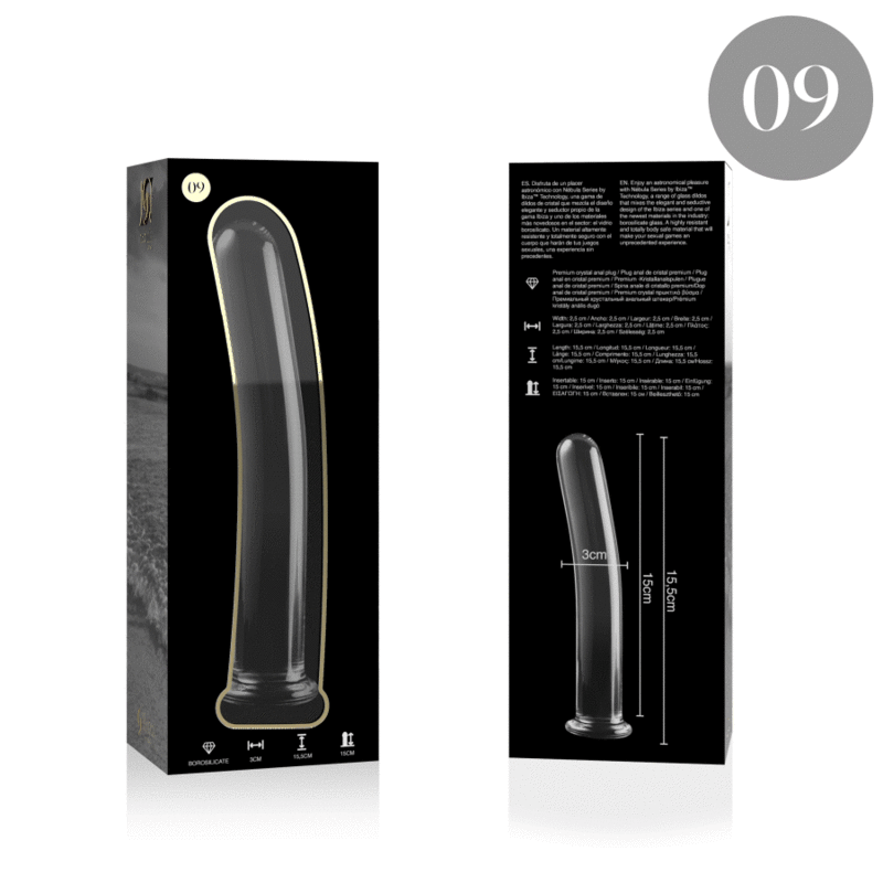 nebula series by ibiza modele 9 gode en verre borosilicate clair 15 5 cm o 2 5 cm