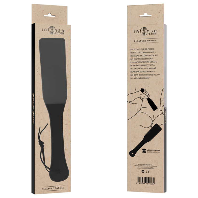 Paddle fétichisme en cuir végétalien Intense — détail texture surface