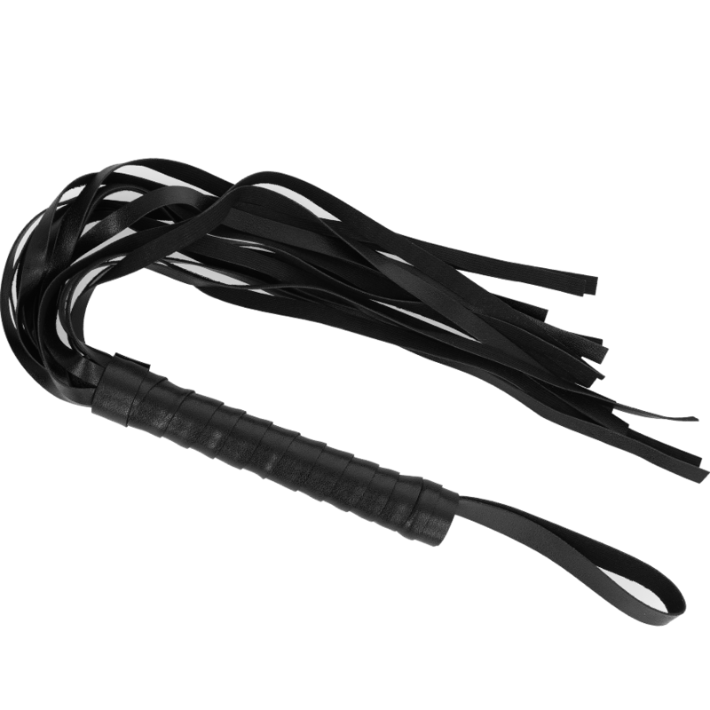 Fouet flogger BDSM Intense en cuir végétalien, accessoire de jeux d'impact