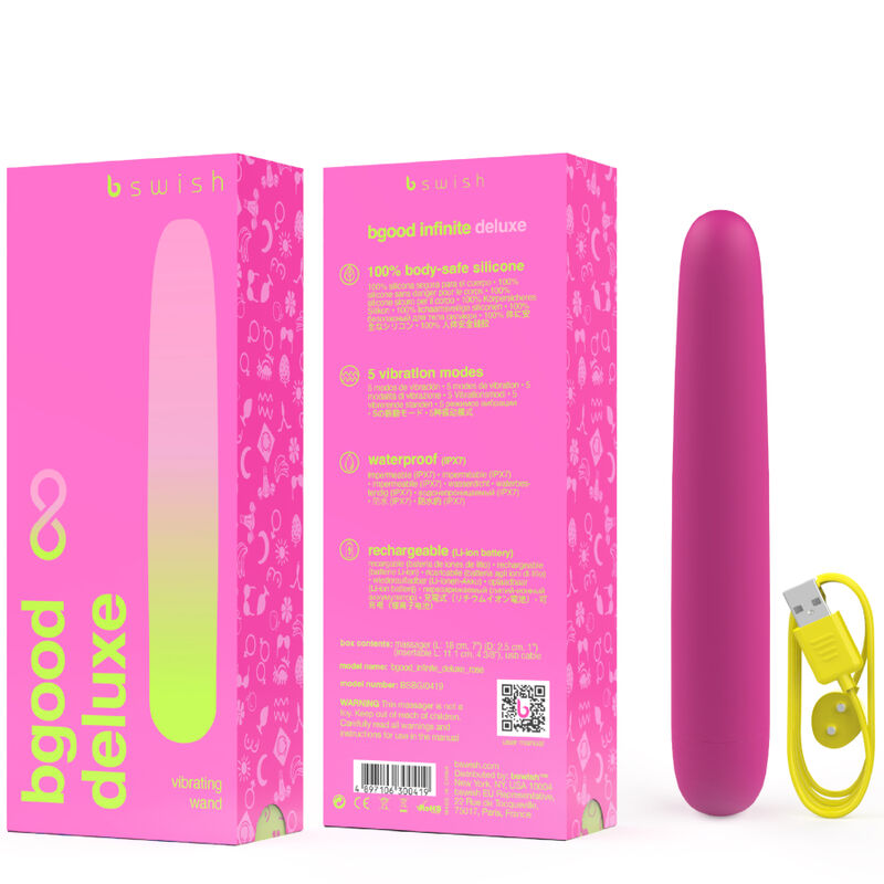 b swish vibrateur rechargeable b swish bgood infinite deluxe silicone rose