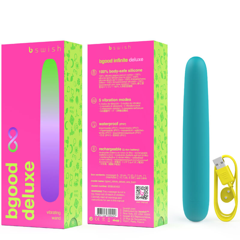 b swish vibrateur rechargeable b swish bgood infinite deluxe silicone bleu