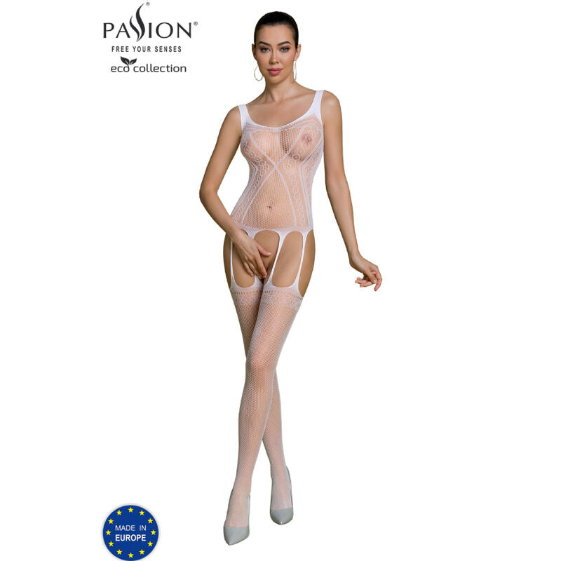 Bodystocking Éco Collection écru stretch nylon recyclé — vue galerie 11