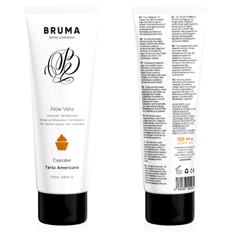 Lubrifiant Bruma aloe vera saveur cupcake 100 ml
