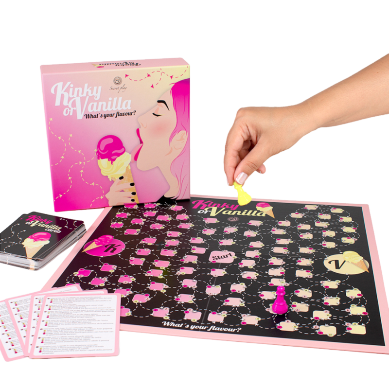 Jeu de plateau Kinky ou Vanilla pour couples — vue de profil
