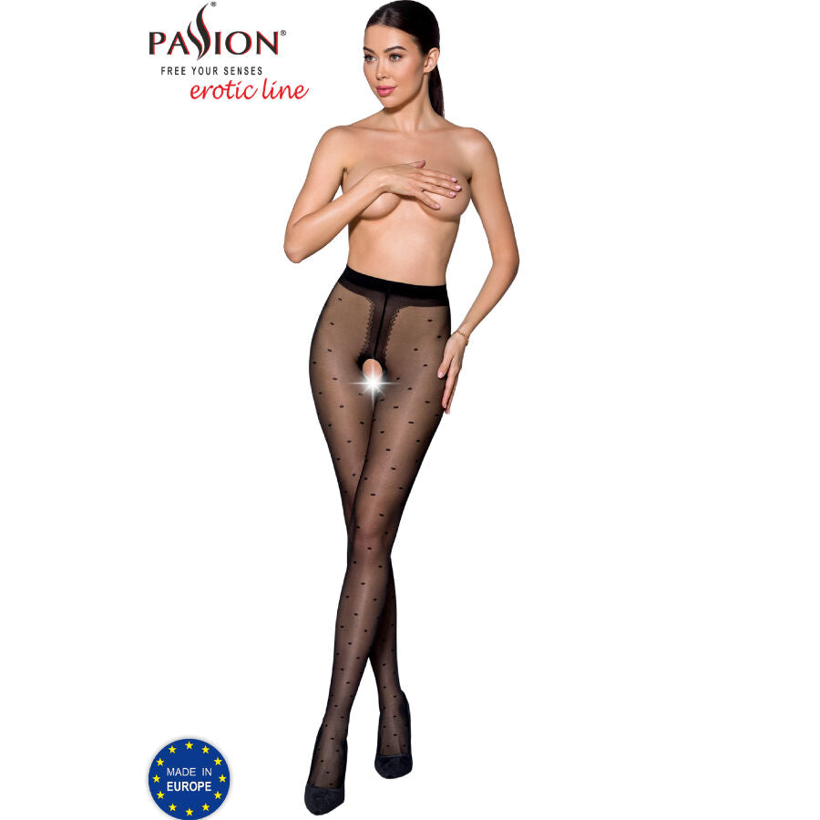 Collants transparent 20 deniers noir ouverture — vue principale