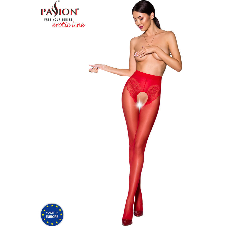 Collant audacieux culotte décorative coupe ouverte 30 denier — vue de profil 2